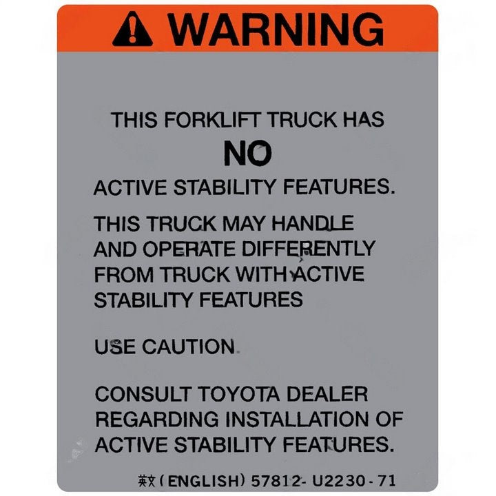 57812-U223071 : PLATE, SAS CAUTION - motofork