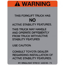 Load image into Gallery viewer, 57812-U223071 : PLATE, SAS CAUTION - motofork