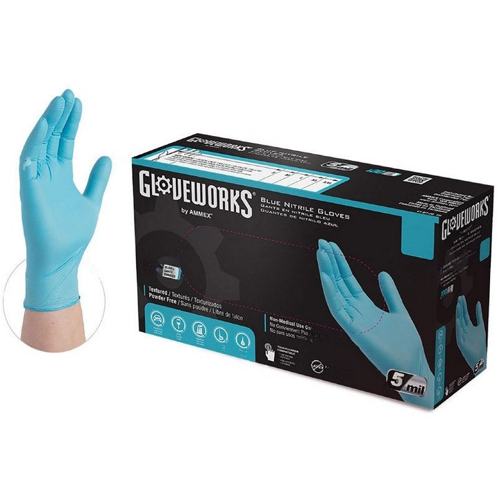 GLV-2110 : NITRILE POWDER FREE (MED/100) - motofork