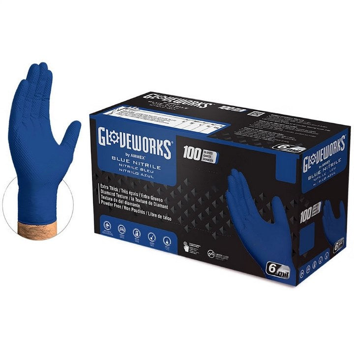 GLV-4485 : BLUE NITRILE NO POWDER (XL) - motofork