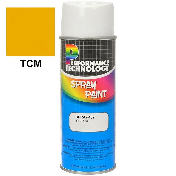 SPRAY-137 : SPRAY PAINT (12OZ YELLOW) - motofork