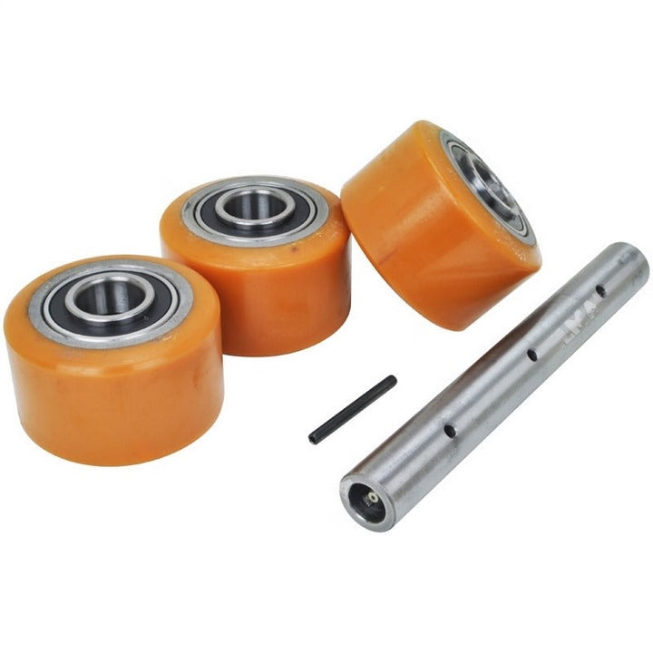 WH-746-AXLE-KIT : POLY WHEELS (3)/BRGS/AXLE 95D) - motofork